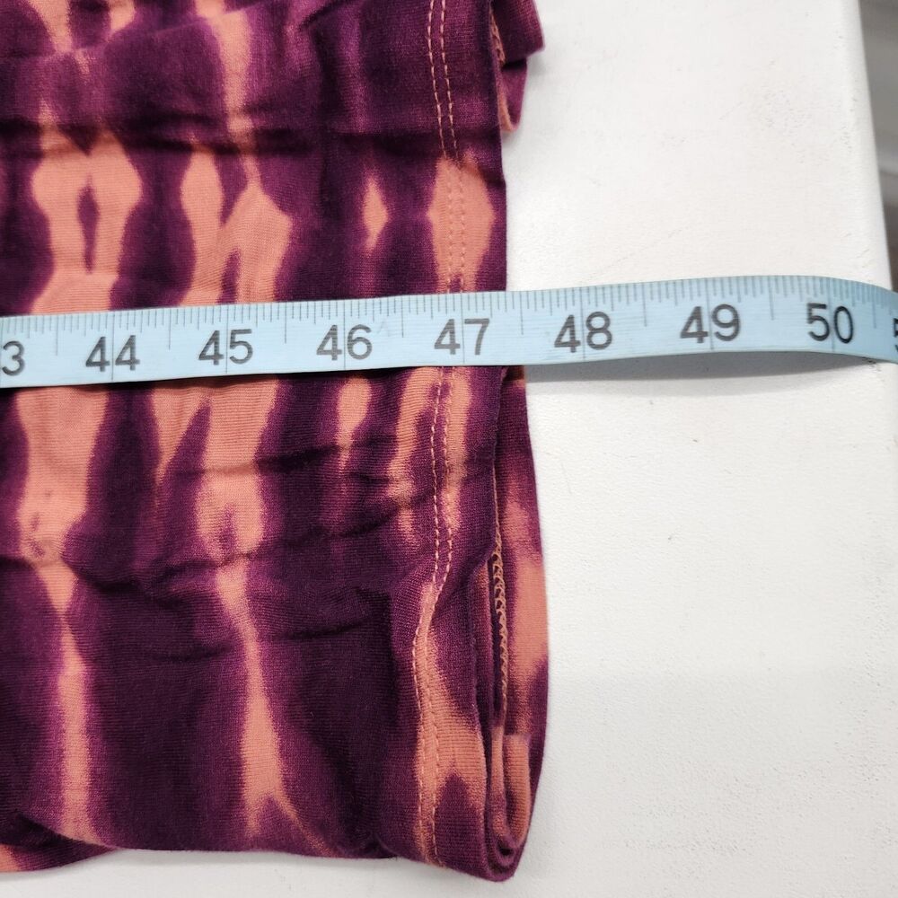 Terra and Sky Baby Doll Dress Womens 3X Tie Dye Purple Coral Keyhole Back Casual - Picture 8 of 9